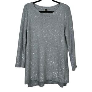Anne Klein Large Knit Sequin Sweater